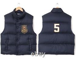 Vintage Mens POLO RALPH LAUREN Puffer Vest Gilet Navy Blue Size L