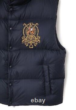 Vintage Mens POLO RALPH LAUREN Puffer Vest Gilet Navy Blue Size L