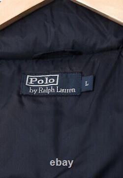 Vintage Mens POLO RALPH LAUREN Puffer Vest Gilet Navy Blue Size L