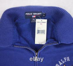 Vintage NWT 90s Polo Sport Ralph Lauren Tigers 1/4 Zip Pullover Med Embroidered