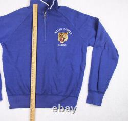 Vintage NWT 90s Polo Sport Ralph Lauren Tigers 1/4 Zip Pullover Med Embroidered