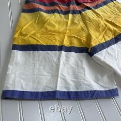 Vintage New Polo Ralph Lauren Trooper Shorts Men's 32 Yellow Red Dead Stock