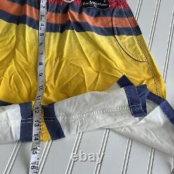 Vintage New Polo Ralph Lauren Trooper Shorts Men's 32 Yellow Red Dead Stock
