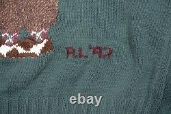 Vintage OG Polo Ralph Lauren 92 Golf Bear Hand knit Sweater Large