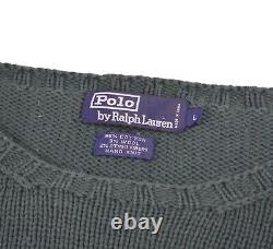 Vintage OG Polo Ralph Lauren 92 Golf Bear Hand knit Sweater Large