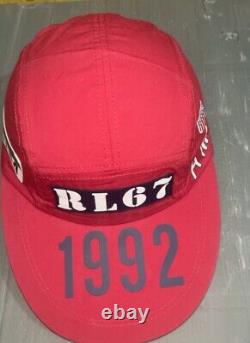 Vintage OTH Polo Ralph Lauren RL67 Stadium 1992 Red Long Bill Cap READ DESC