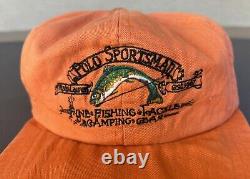 Vintage Orange Ralph Lauren Polo Country Sportsman Hat Cap Long Bill Fishing XL