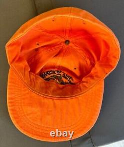 Vintage Orange Ralph Lauren Polo Country Sportsman Hat Cap Long Bill Fishing XL