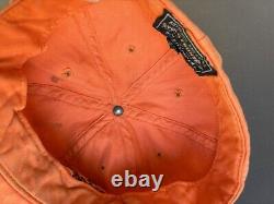 Vintage Orange Ralph Lauren Polo Country Sportsman Hat Cap Long Bill Fishing XL