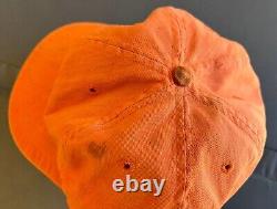 Vintage Orange Ralph Lauren Polo Country Sportsman Hat Cap Long Bill Fishing XL