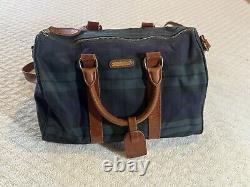 Vintage POLO RALPH LAUREN Blackwatch Plaid Handbag Boston Bag