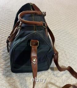 Vintage POLO RALPH LAUREN Blackwatch Plaid Handbag Boston Bag