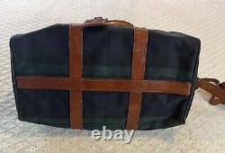 Vintage POLO RALPH LAUREN Blackwatch Plaid Handbag Boston Bag