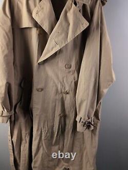 Vintage POLO RALPH LAUREN MEN'S LIGHWEIGHT KHAKI COTTON TRENCH COAT, SZ XL