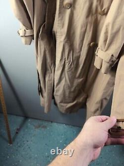 Vintage POLO RALPH LAUREN MEN'S LIGHWEIGHT KHAKI COTTON TRENCH COAT, SZ XL