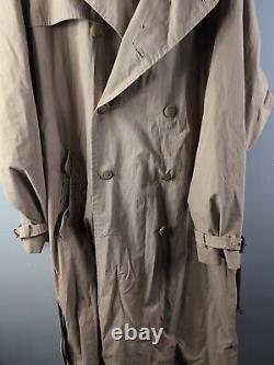 Vintage POLO RALPH LAUREN MEN'S LIGHWEIGHT KHAKI COTTON TRENCH COAT, SZ XL