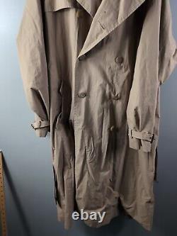 Vintage POLO RALPH LAUREN MEN'S LIGHWEIGHT KHAKI COTTON TRENCH COAT, SZ XL