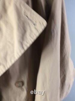 Vintage POLO RALPH LAUREN MEN'S LIGHWEIGHT KHAKI COTTON TRENCH COAT, SZ XL