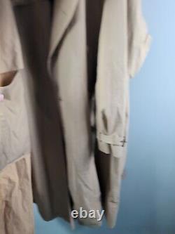 Vintage POLO RALPH LAUREN MEN'S LIGHWEIGHT KHAKI COTTON TRENCH COAT, SZ XL