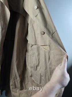 Vintage POLO RALPH LAUREN MEN'S LIGHWEIGHT KHAKI COTTON TRENCH COAT, SZ XL