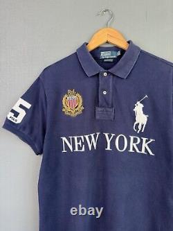 Vintage POLO RALPH LAUREN New York #5 Polo Shirt Big Logo