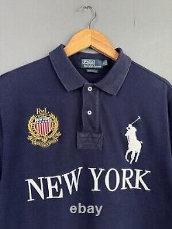 Vintage POLO RALPH LAUREN New York #5 Polo Shirt Big Logo