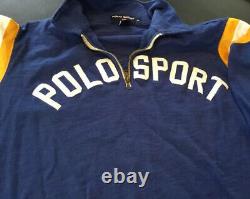 Vintage POLO RALPH LAUREN SPORT Sweatshirt Spell Out Men XL Stadium 92 93 RARE