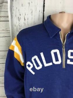 Vintage POLO RALPH LAUREN SPORT Sweatshirt Spell Out Men XL Stadium 92 93 RARE