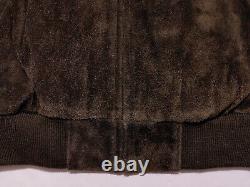 Vintage POLO RALPH LAUREN Suede Leather Jacket Brown with Plaid Lining Large L