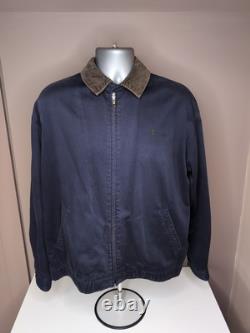 Vintage POLO Ralph Lauren Harrington Jacket Blue Size Medium Zip Up