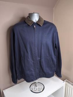 Vintage POLO Ralph Lauren Harrington Jacket Blue Size Medium Zip Up