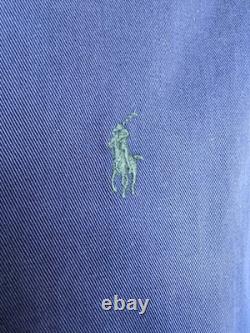Vintage POLO Ralph Lauren Harrington Jacket Blue Size Medium Zip Up