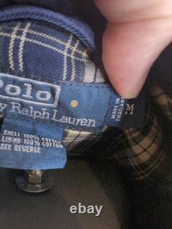Vintage POLO Ralph Lauren Harrington Jacket Blue Size Medium Zip Up