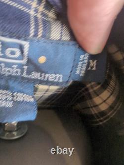 Vintage POLO Ralph Lauren Harrington Jacket Blue Size Medium Zip Up
