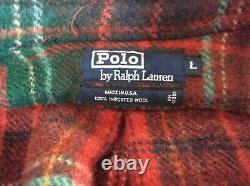 Vintage POLO Ralph Lauren Mackinaw 100% Wool Men's JAC Shirt Large L