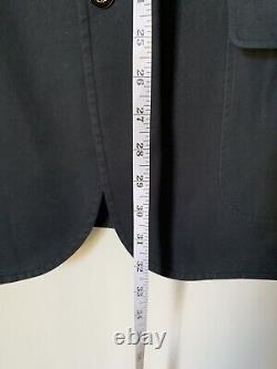 Vintage POLO Ralph Lauren Mens Blazer XL Black Emblem Patch Cotton Sports Coat