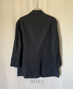 Vintage POLO Ralph Lauren Mens Blazer XL Black Emblem Patch Cotton Sports Coat