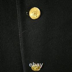 Vintage POLO Ralph Lauren Mens Wool Blazer Fits S Navy Blue Gold Metal Buttons