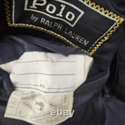 Vintage POLO Ralph Lauren Mens Wool Blazer Fits S Navy Blue Gold Metal Buttons