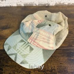 Vintage POLO Ralph Lauren Mesh Snapback Hat Aztec Pattern One Size