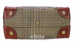 Vintage POLO Ralph Lauren Rugby Houndstooth Top Handle Doctor Tote Bag Unisex
