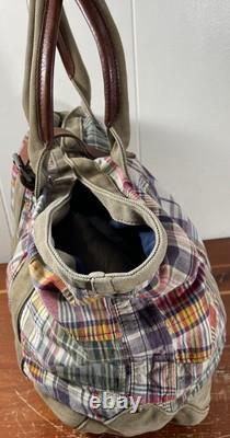Vintage POLO Ralph Lauren Rugby Tartan Top Handle Shoulder Tote Bag Unisex