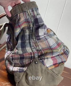 Vintage POLO Ralph Lauren Rugby Tartan Top Handle Shoulder Tote Bag Unisex