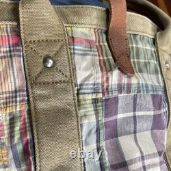 Vintage POLO Ralph Lauren Rugby Tartan Top Handle Shoulder Tote Bag Unisex