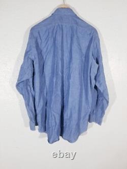 Vintage POLO Ralph Lauren dungaree Denim G. I. WorkShirt Mens XL pockets engineer