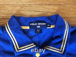 Vintage POLO SPORT RALPH LAUREN Basketball Script Logo Spellout Warmup XL