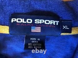 Vintage POLO SPORT RALPH LAUREN Basketball Script Logo Spellout Warmup XL