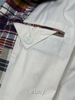 Vintage Polo By Ralph Lauren Blazer Jacket Mens 46R Multicolor Madras Patchwork