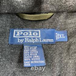 Vintage Polo By Ralph Lauren Field Jacket Mens XL Green Pockets Full Zip Buttons
