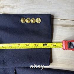 Vintage Polo By Ralph Lauren Gold Buttons Wool Sportscoat Navy Mens Size 42R